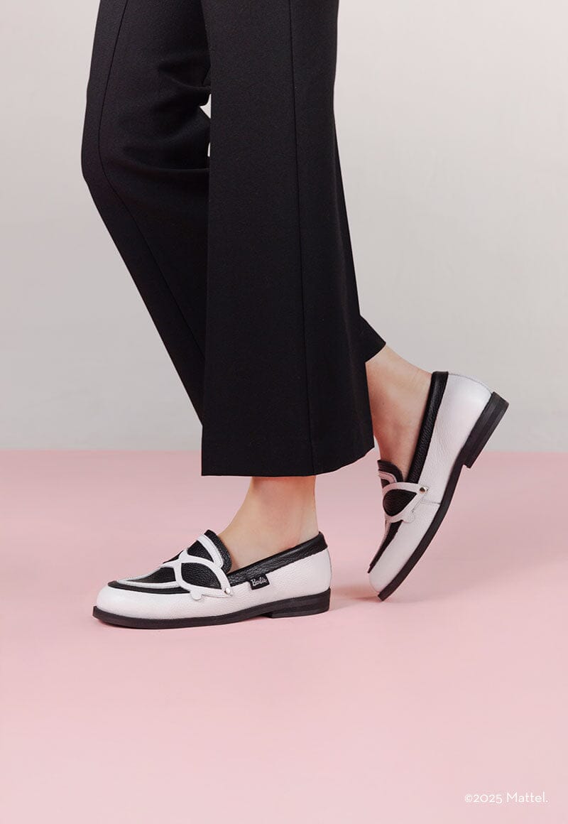 Mocasin Barbie / Kitty Negro Blanco